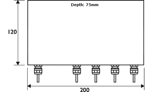 AMLJBA Active Load Cell Junction Box Outline Drawing