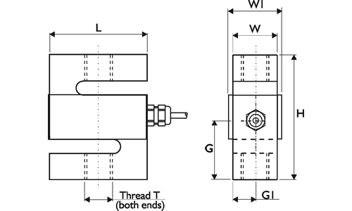 DBBSM Universal Load Cell Outline Drawing