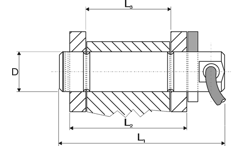 DBEP Shear Pin Load Cell Outline Drawing
