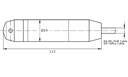 Pi99EX Intrinsically Safe ATEX Level Sensor Outline Drawing