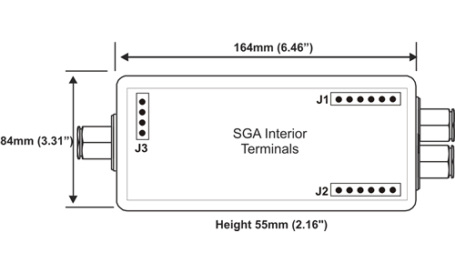SGA Load Cell Amplifier Outline Drawing