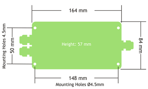 T24-ACM Industrial Wireless Transmitter Module Outline Drawing
