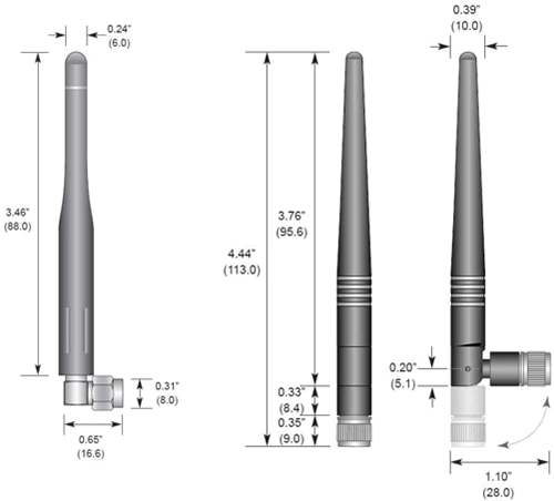 T24-A01 and T24-A01i Wireless Telemetry Analogue Output Module Outline Drawings