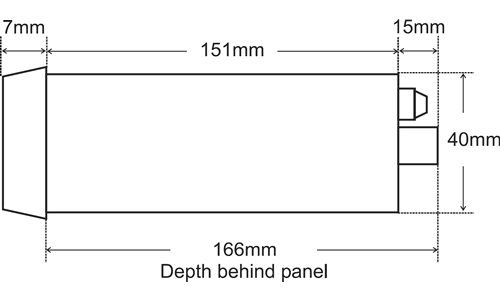 Tracker 260 LVDT Meter Outline Drawing